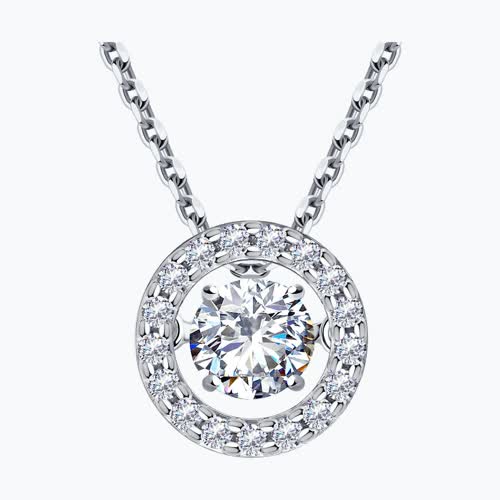 Подвеска из серебра с фианитами из серебро — вид 2