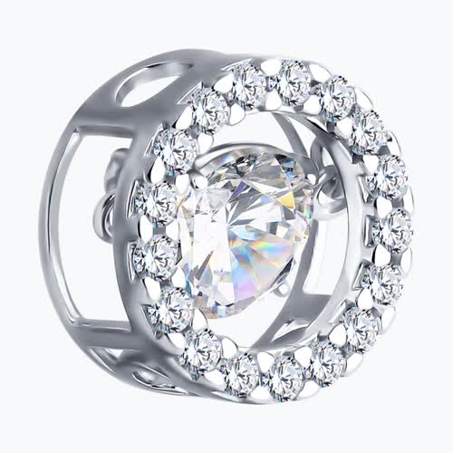 Подвеска из серебра с фианитами из серебро — вид 3