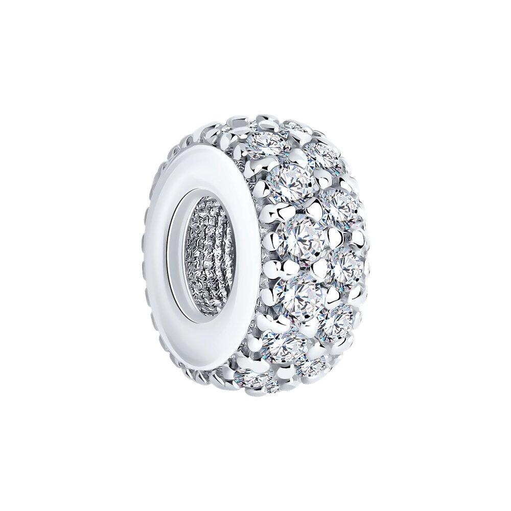 Подвеска - шарм из серебра с фианитами из серебро