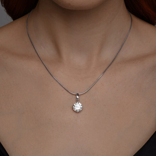 Подвеска из серебра с фианитом из серебро — вид 3