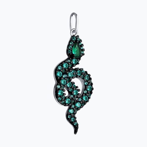 Подвеска из серебра с фианитами из серебро — вид 3