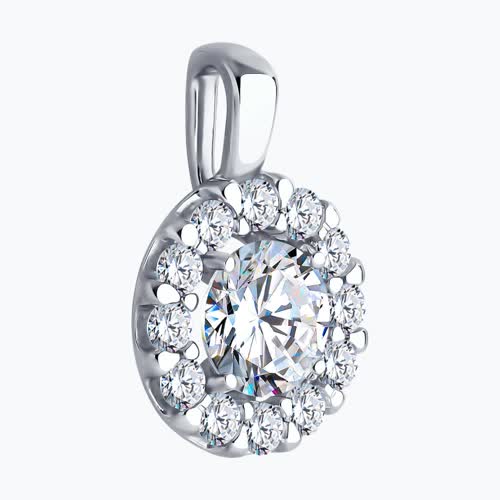 Подвеска из серебра с фианитами из серебро — вид 3