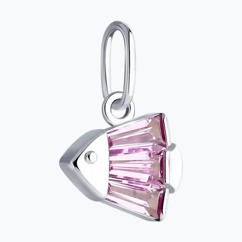 Подвеска из серебра с корундами из серебро — вид 3