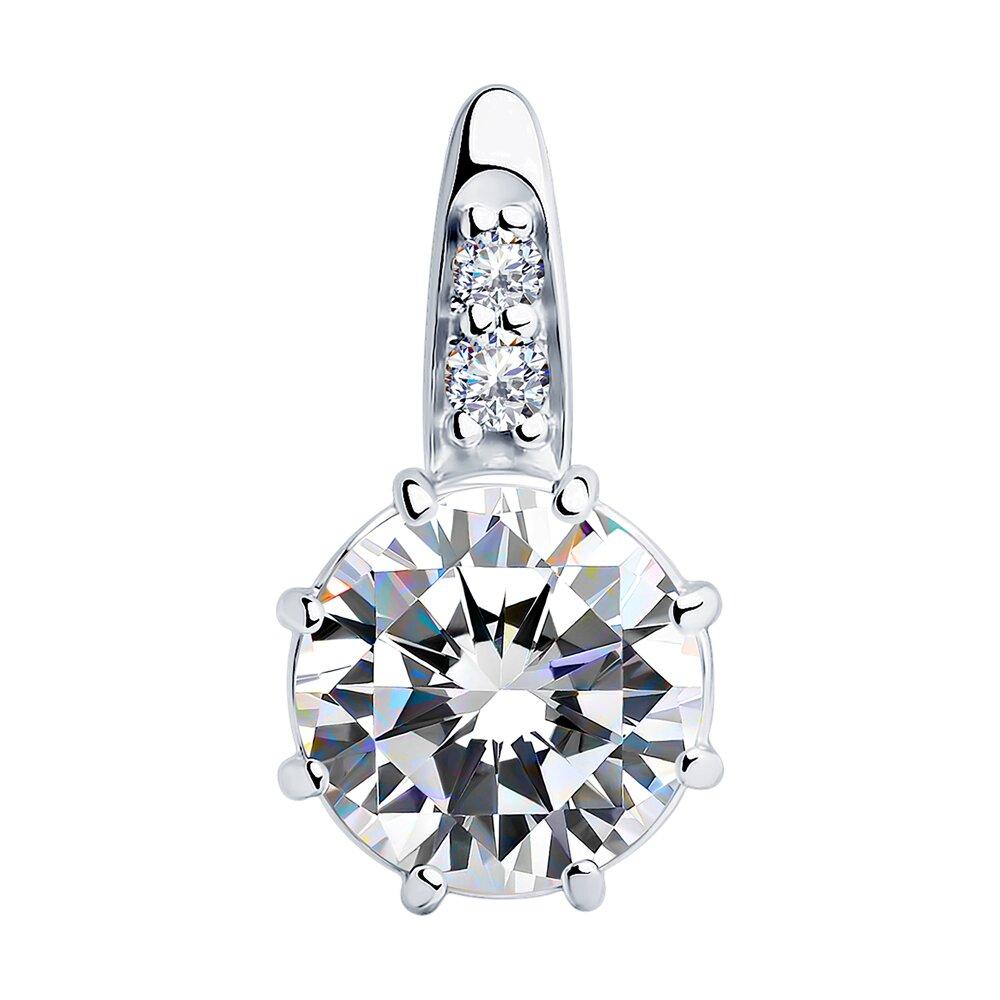 Подвеска из серебра с фианитами из серебро