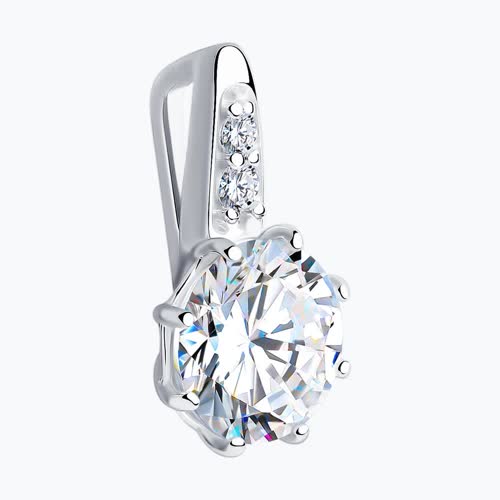 Подвеска из серебра с фианитами из серебро — вид 3