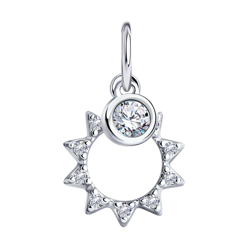 Подвеска из серебра с фианитами из серебро