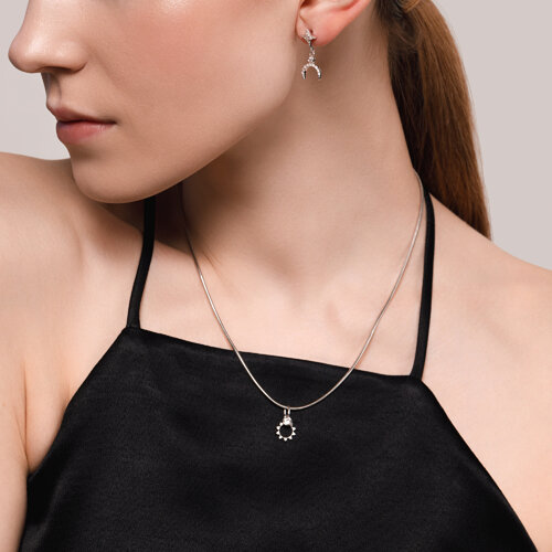 Подвеска из серебра с фианитами из серебро — вид 3