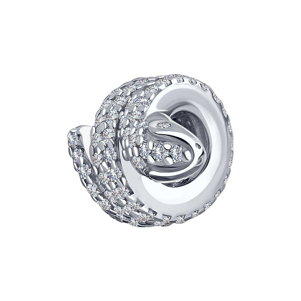 Подвеска - шарм из серебра с фианитами