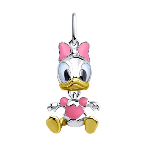 Подвеска из золочёного серебра с эмалью из серебро