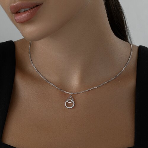 Подвеска из серебра с фианитами из серебро — вид 3