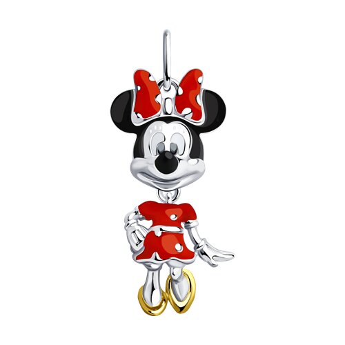 Подвеска из золочёного серебра с эмалью из серебро