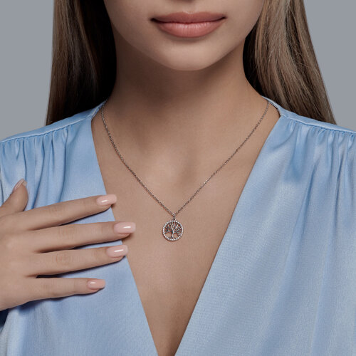 Подвеска из серебра с фианитами из серебро — вид 3