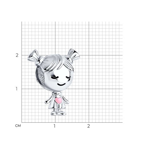 Подвеска-шарм из серебра с эмалью из серебро — вид 2