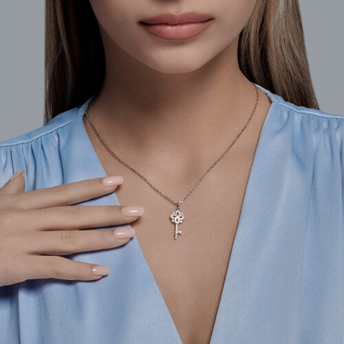 Подвеска из серебра с фианитами из серебро — вид 3