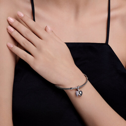 Подвеска-шарм из серебра с эмалью с фианитами из серебро — вид 2