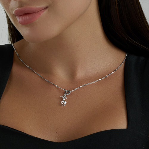 Подвеска - шарм из серебра с фианитами из серебро — вид 2