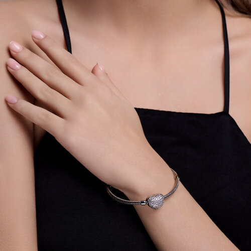 Подвеска - шарм из серебра с фианитами из серебро — вид 2