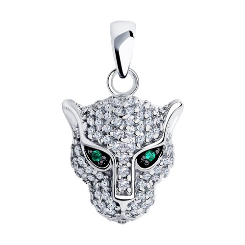 Подвеска из серебра с фианитами - видео