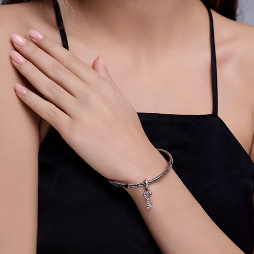 Подвеска - шарм из серебра с фианитами из серебро — вид 3