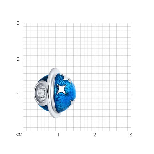 Подвеска-шарм  из серебра с эмалью из серебро — вид 2