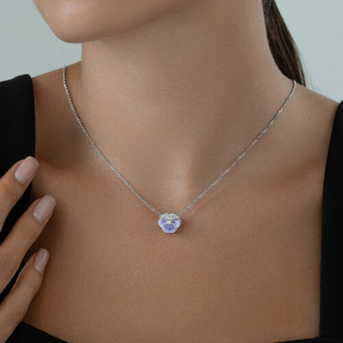 Подвеска-шарм из серебра с фианитами и эмалью из серебро — вид 2