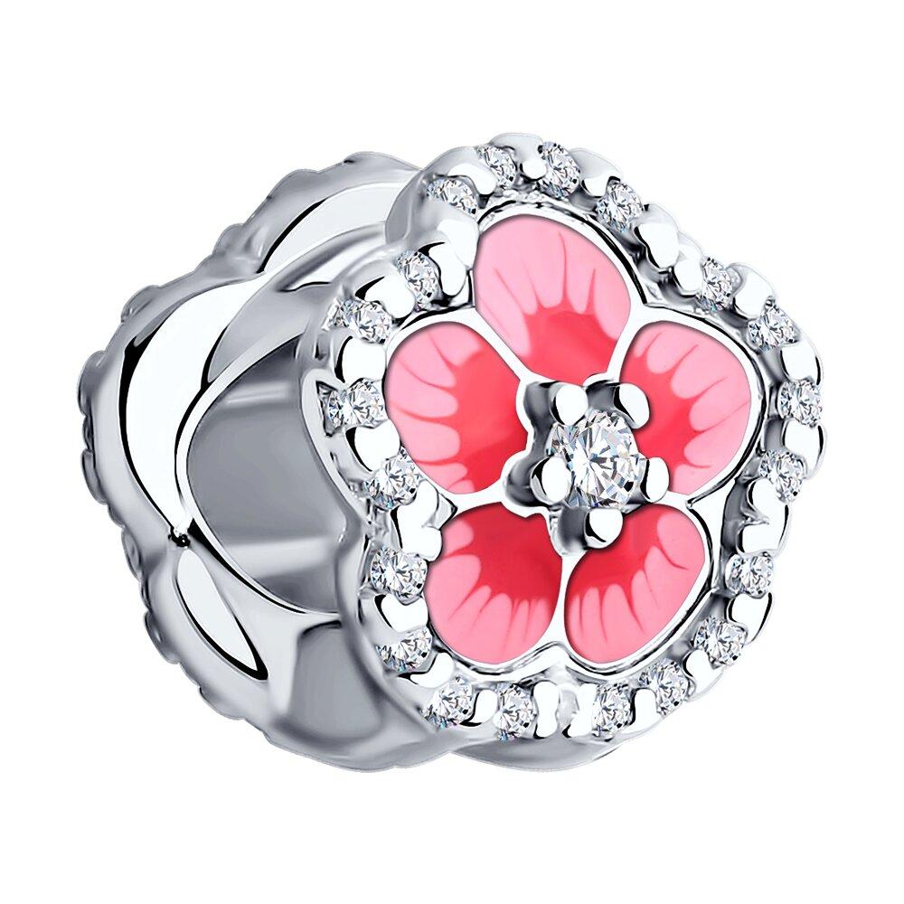 Подвеска-шарм из серебра с фианитами и эмалью - видео