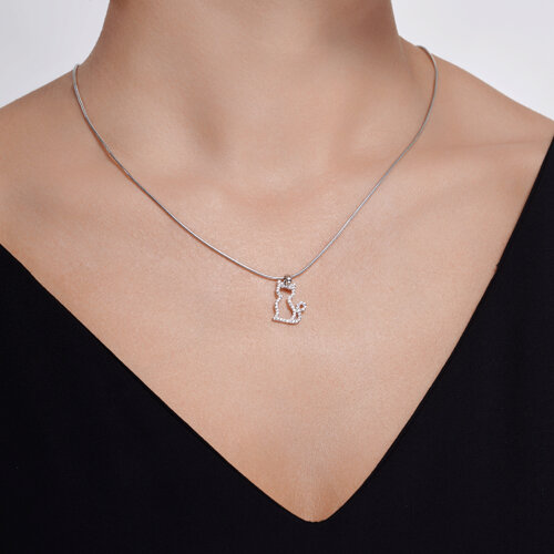 Подвеска из серебра с фианитами из серебро — вид 4