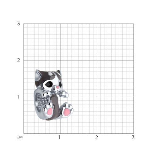 Подвеска-шарм из серебра с эмалью из серебро — вид 3