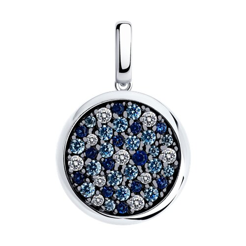 Подвеска из серебра с фианитами - видео