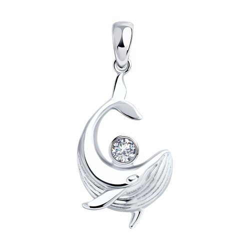 Подвеска из серебра с фианитом - видео