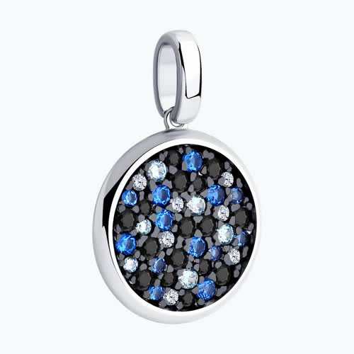 Подвеска из серебра с фианитами из серебро — вид 3