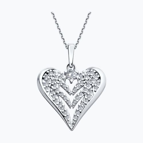 Подвеска из серебра с фианитами из серебро — вид 2