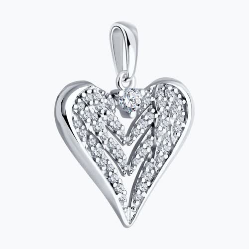 Подвеска из серебра с фианитами из серебро — вид 3