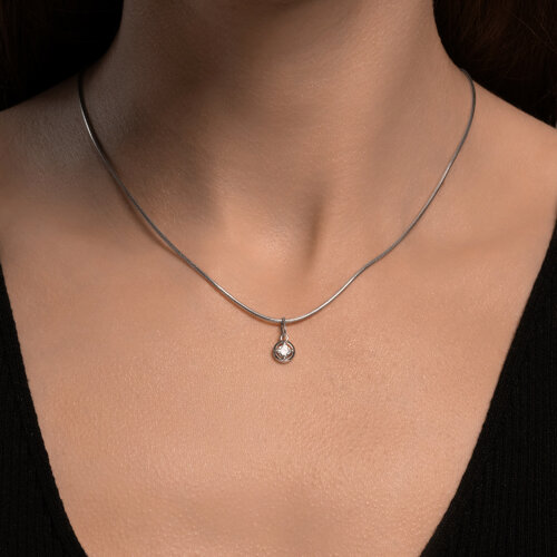 Подвеска из серебра с фианитом из серебро — вид 4