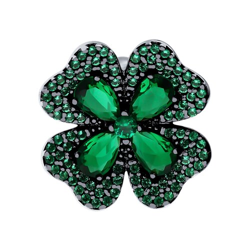 Подвеска из серебра с фианитами - видео на модели