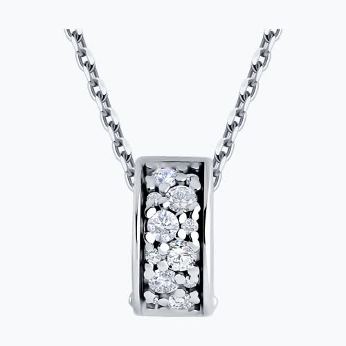 Подвеска из серебра с фианитами из серебро — вид 2