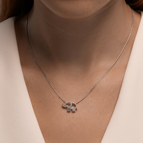 Подвеска из серебра с фианитами из серебро — вид 4