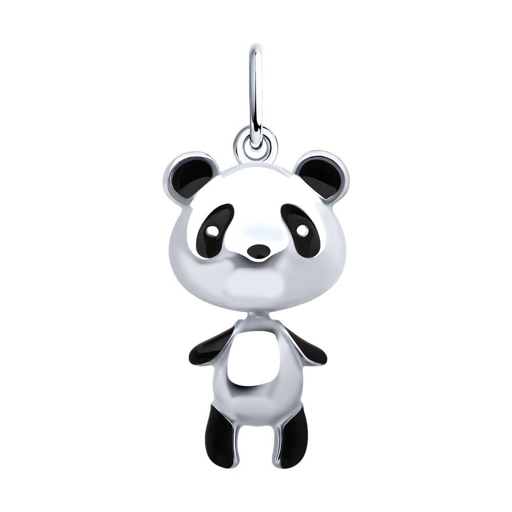 Подвеска из серебра с эмалью - видео на модели