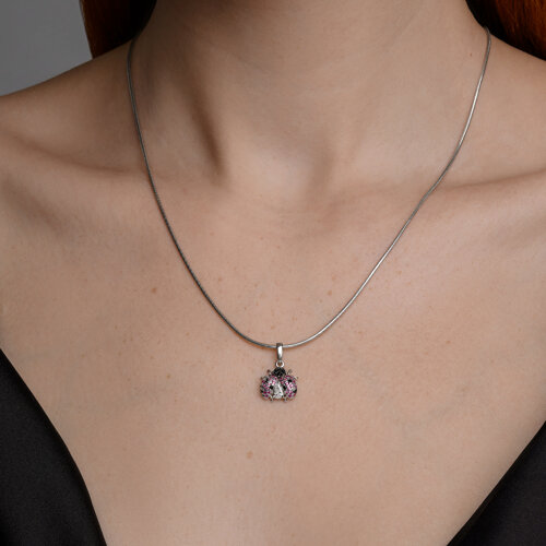 Подвеска из серебра с корундами и фианитами из серебро — вид 4