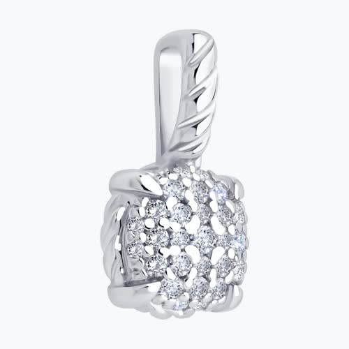 Подвеска из серебра с фианитами из серебро — вид 3