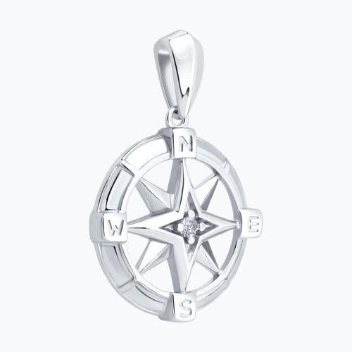 Подвеска из серебра с фианитом из серебро — вид 3