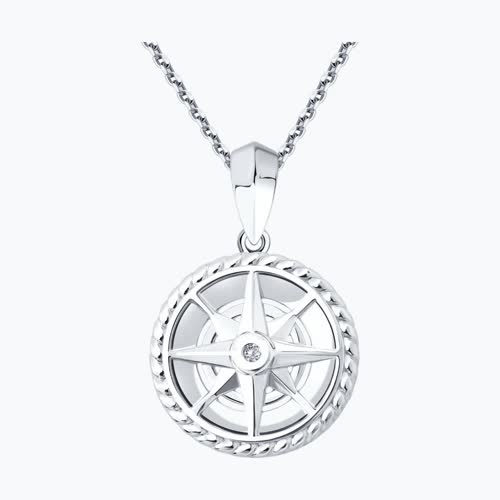 Подвеска из серебра с фианитом из серебро — вид 2