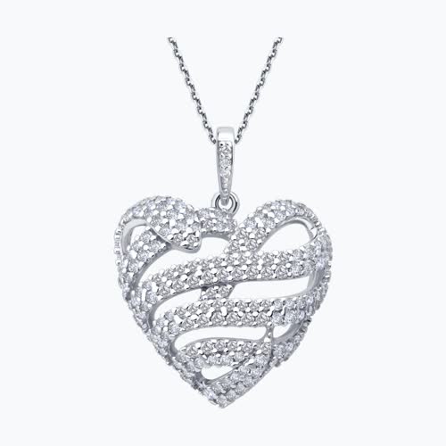 Подвеска из серебра с фианитами из серебро — вид 2