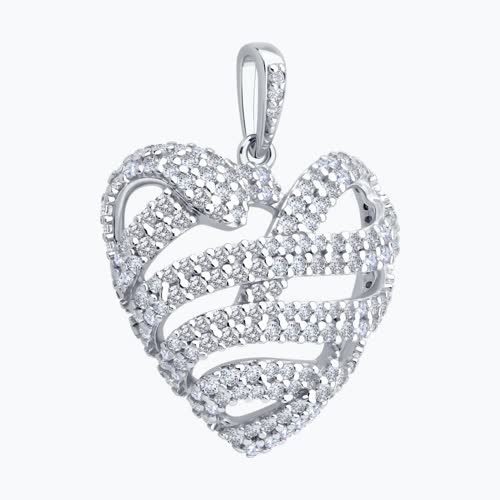 Подвеска из серебра с фианитами из серебро — вид 3