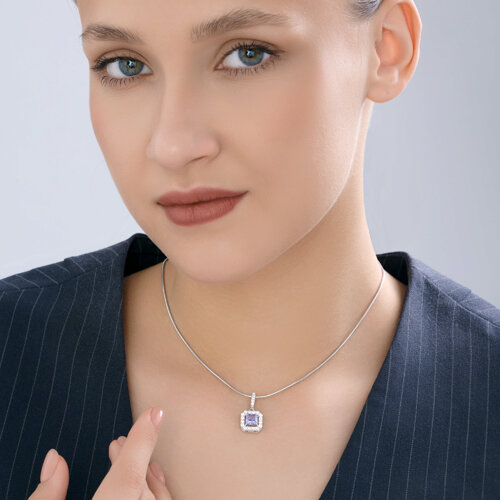 Подвеска из серебра с фианитами из серебро — вид 5