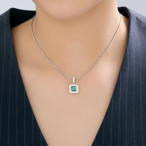 Подвеска из серебра с фианитами из серебро — вид 4