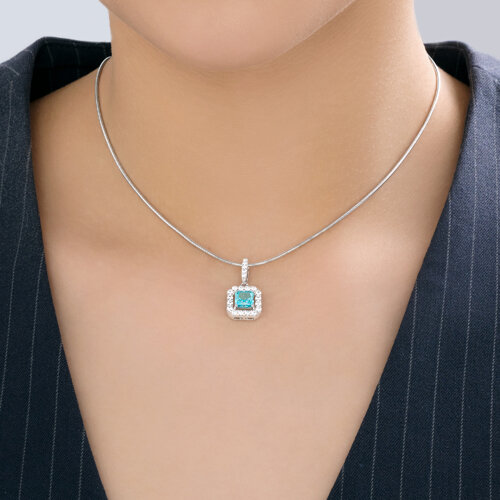 Подвеска из серебра с фианитами из серебро — вид 4