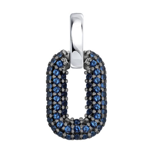 Подвеска из серебра с фианитами - видео на модели