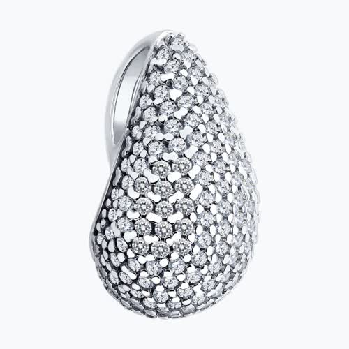 Подвеска из серебра с фианитами из серебро — вид 2