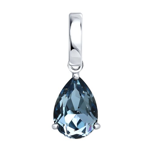 Подвеска из серебра с кристаллом - видео на модели